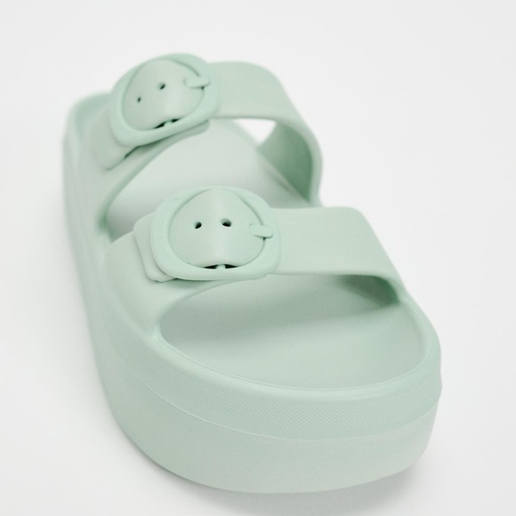 ZARA PLATFORM RUBBERIZED STRAPPY ATHLETIC SANDALS bloggers favorite - Picture 8 of 14